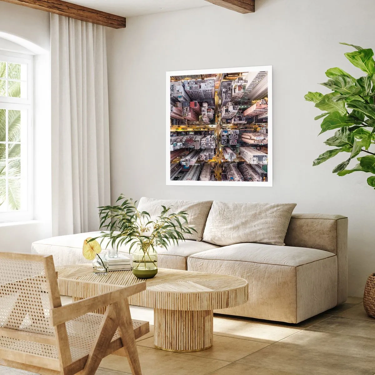 Plakat - Hilsner fra Hong Kong - 60x60 cm