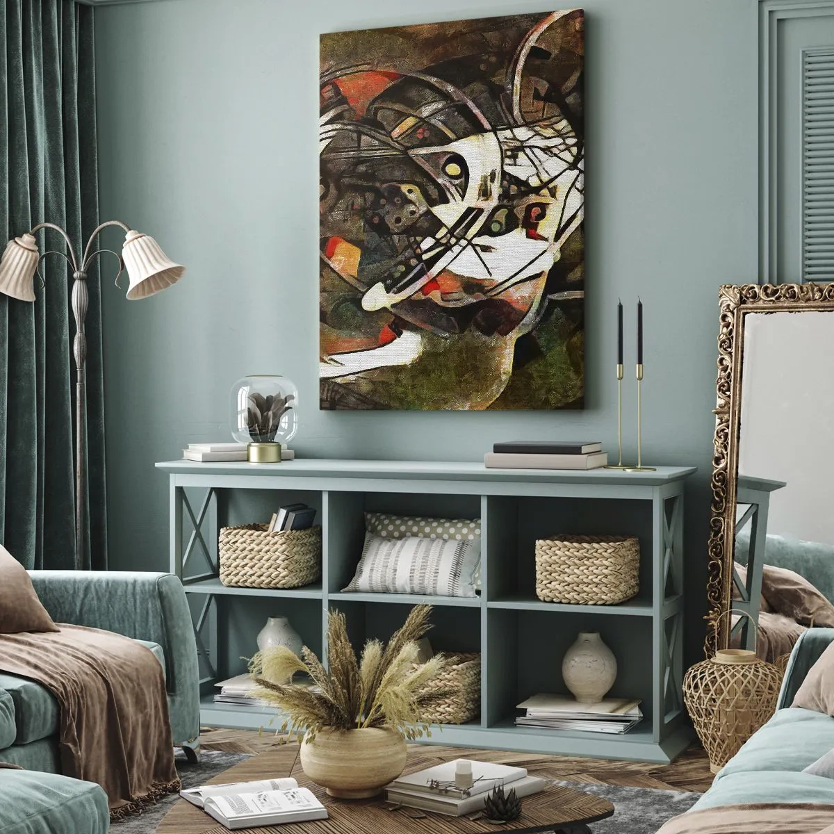 Lærredstryk - Billede på lærred - Kan du høre bevægelse? - 55x100 cm