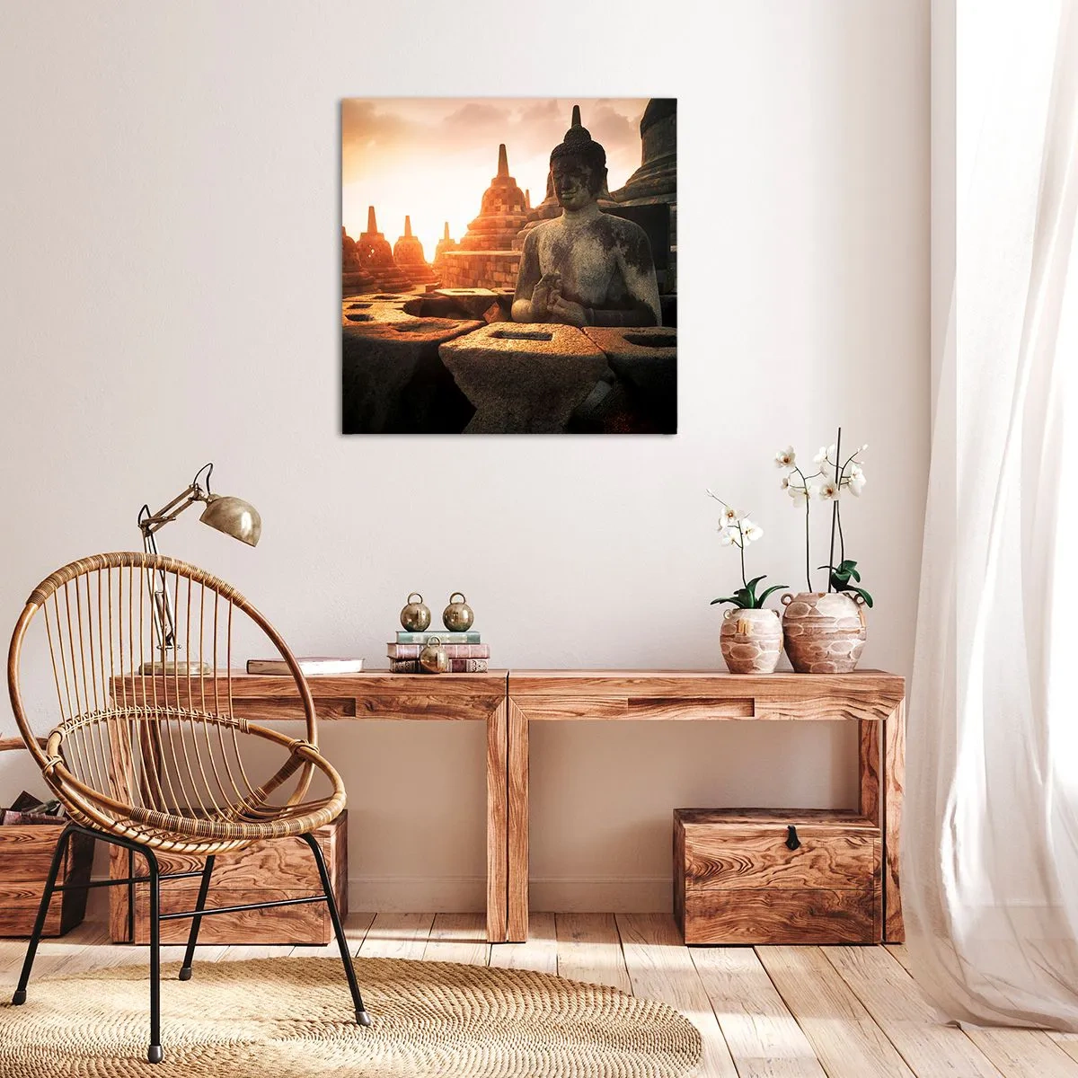 Lærredstryk - Billede på lærred - Vejr med stor visdom - 50x50 cm