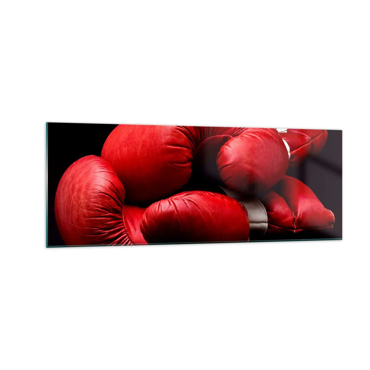 Billede på glas - Kampens spænding bag os - 140x50 cm