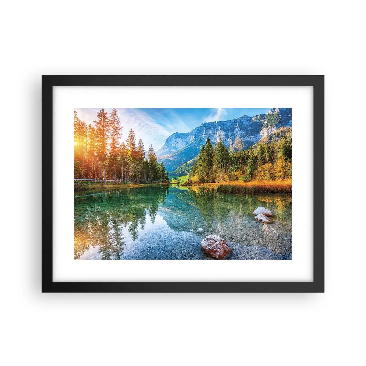 Plakat i sort ramme - Efterårets blidhed - 40x30 cm