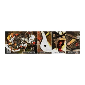 Prøve Fototapet Selvklæbende Deluxe Sticker - Kan du høre bevægelse? - Abstraktion, Kubisme, Stykke - 100x30 cm