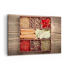 Lærredstryk - Billede på lærred - Orden af former, duftbuket af aromaer - 120x80 cm