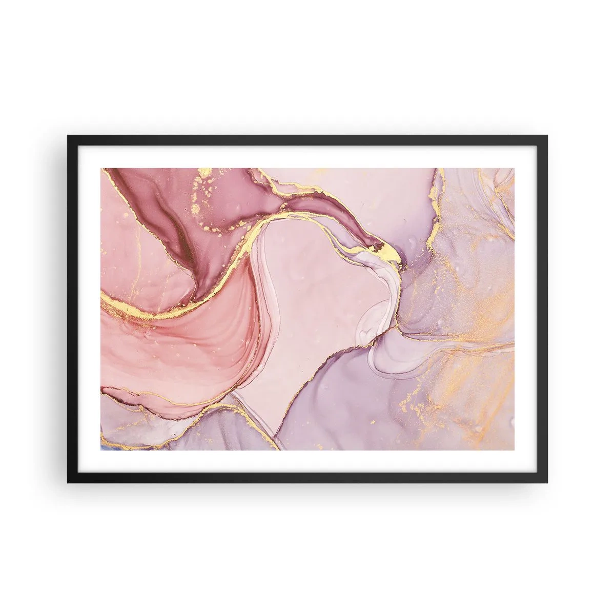 Plakat i sort ramme - Et kærtegn af farver - 70x50 cm