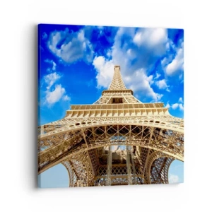 Lærredstryk - Billede på lærred - Række ud efter himlen og skyerne - 40x40 cm