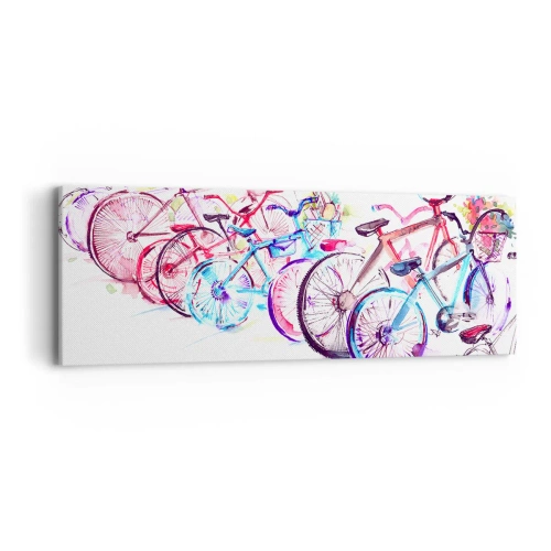 Lærredstryk - Billede på lærred - Antimoto klubmøde - 90x30 cm