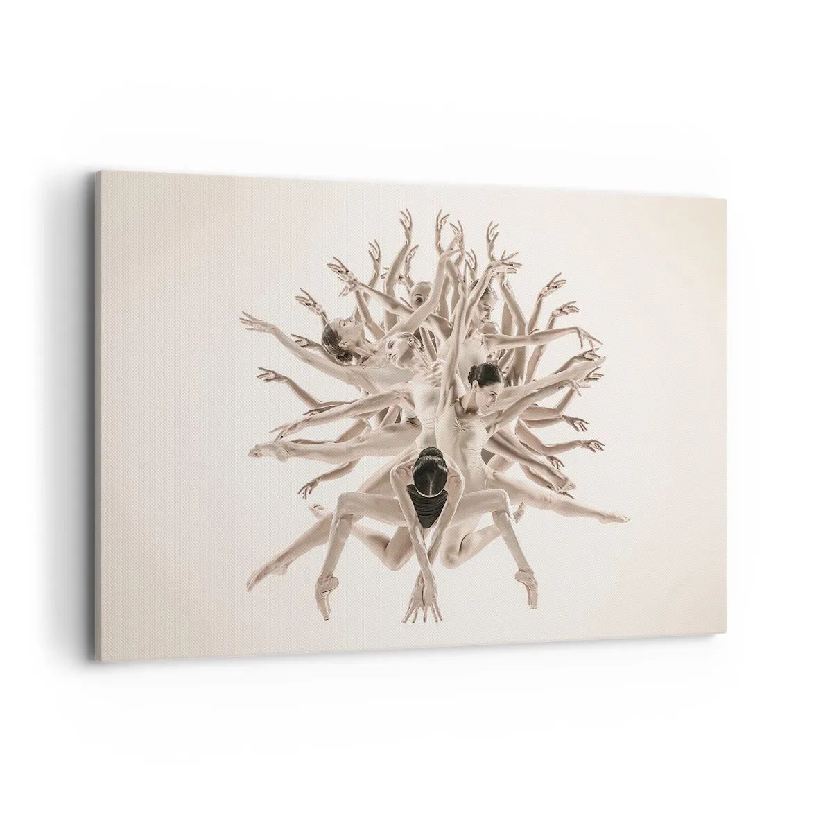 Lærredstryk - Billede på lærred - Blomstrende i dans - 120x80 cm