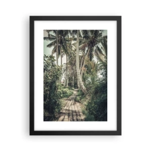 Plakat i sort ramme - Palmeallé - 30x40 cm