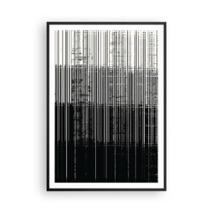 Plakat i sort ramme - Bølger og vibrationer - 70x100 cm