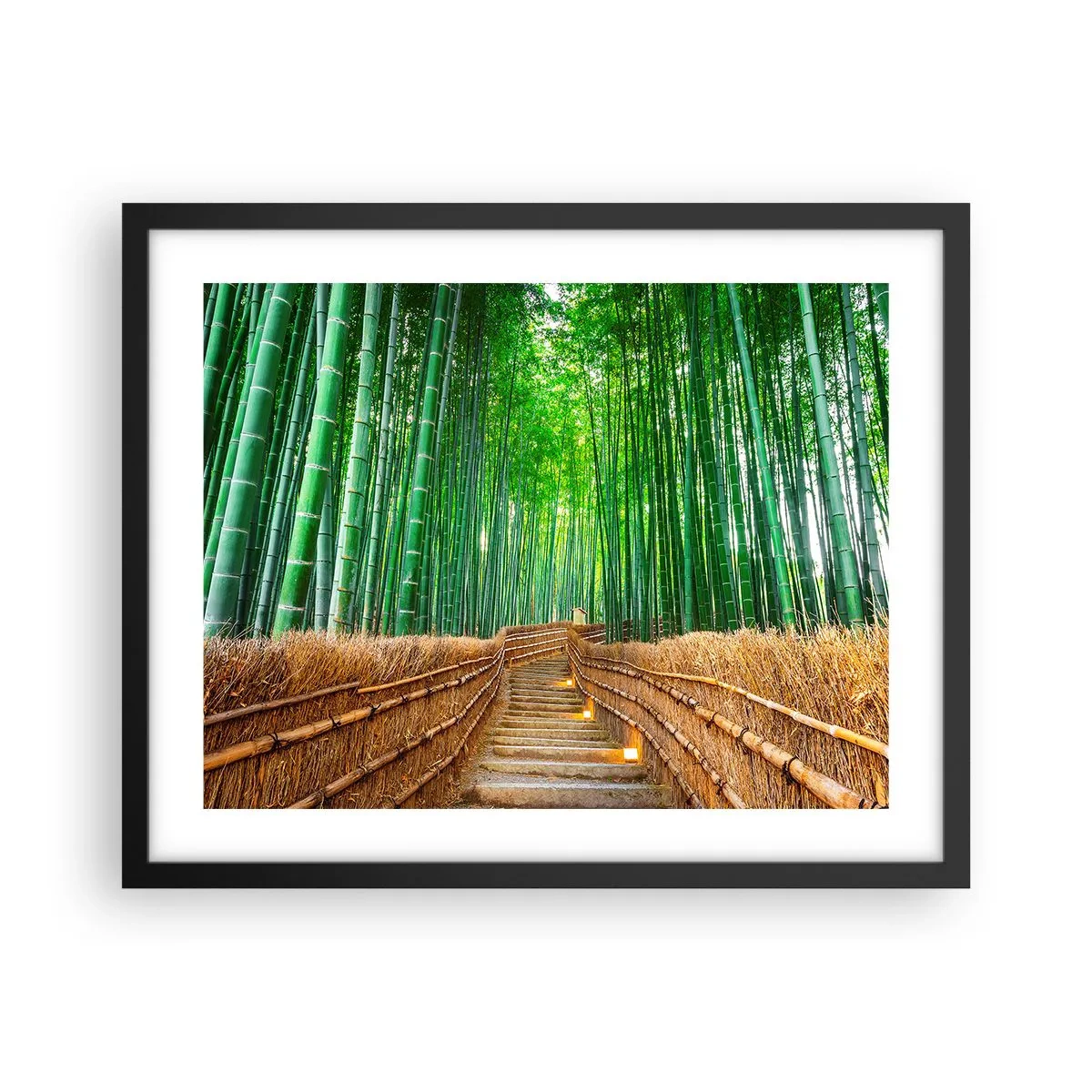 Plakat i sort ramme - Essensen af den asiatiske natur - 50x40 cm