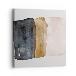 Lærredstryk - Billede på lærred - Sammensætning af jordfarver - 30x30 cm