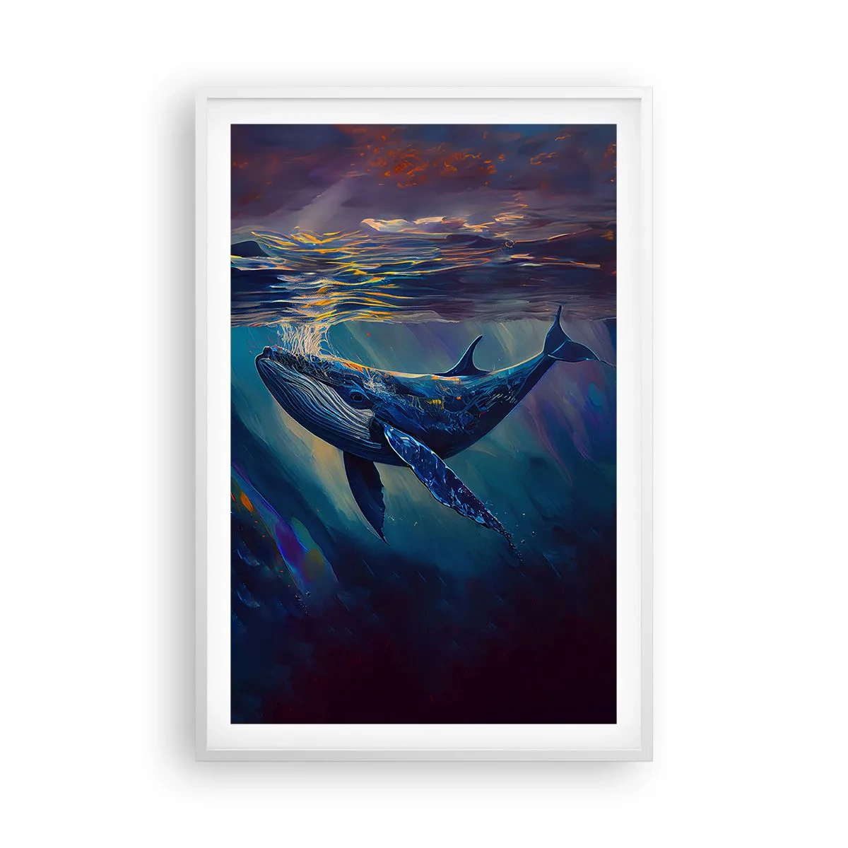 Plakat i hvid ramme - Velkommen til min verden - 61x91 cm