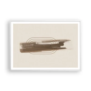 Plakat i hvid ramme - Et pust af gråvejr - 100x70 cm