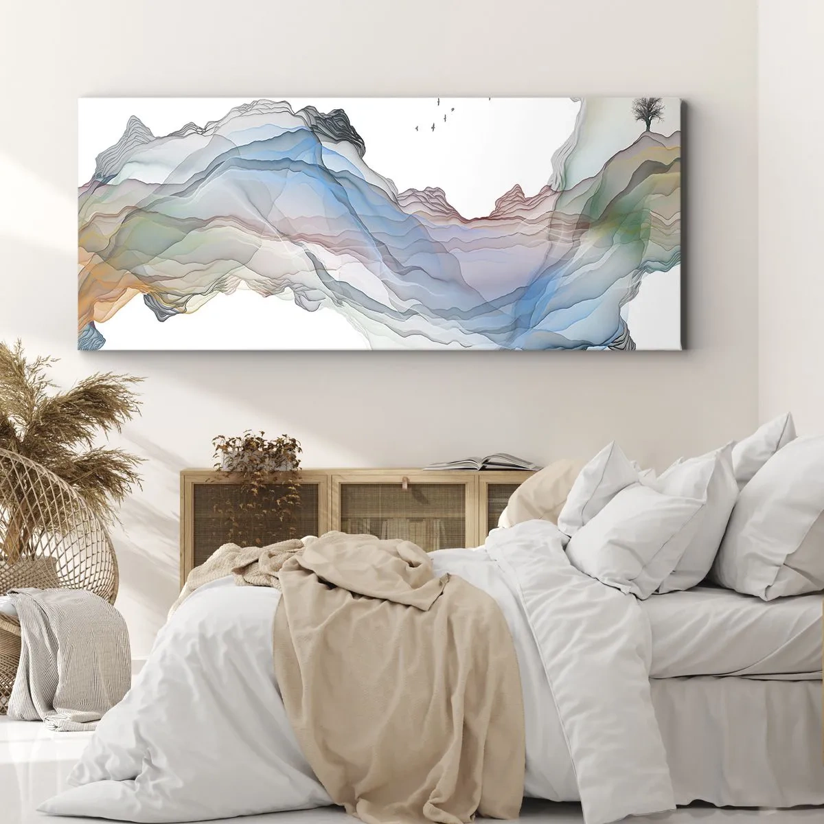 Lærredstryk - Billede på lærred - Mod krystalbjergene - 120x50 cm