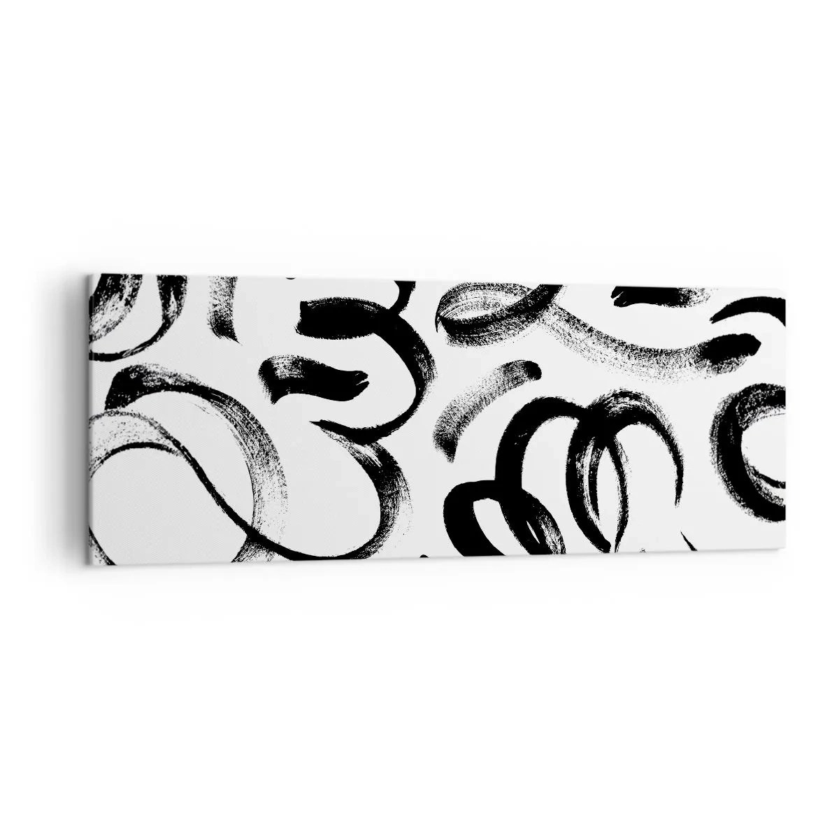 Lærredstryk - Billede på lærred - I sort og hvidt - 140x50 cm