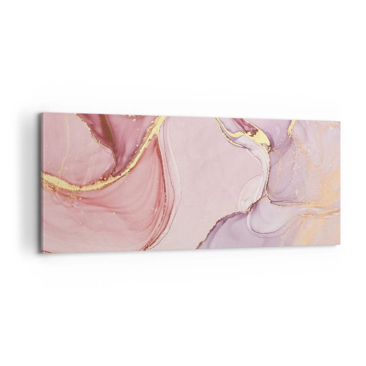Lærredstryk - Billede på lærred - Et kærtegn af farver - 100x40 cm