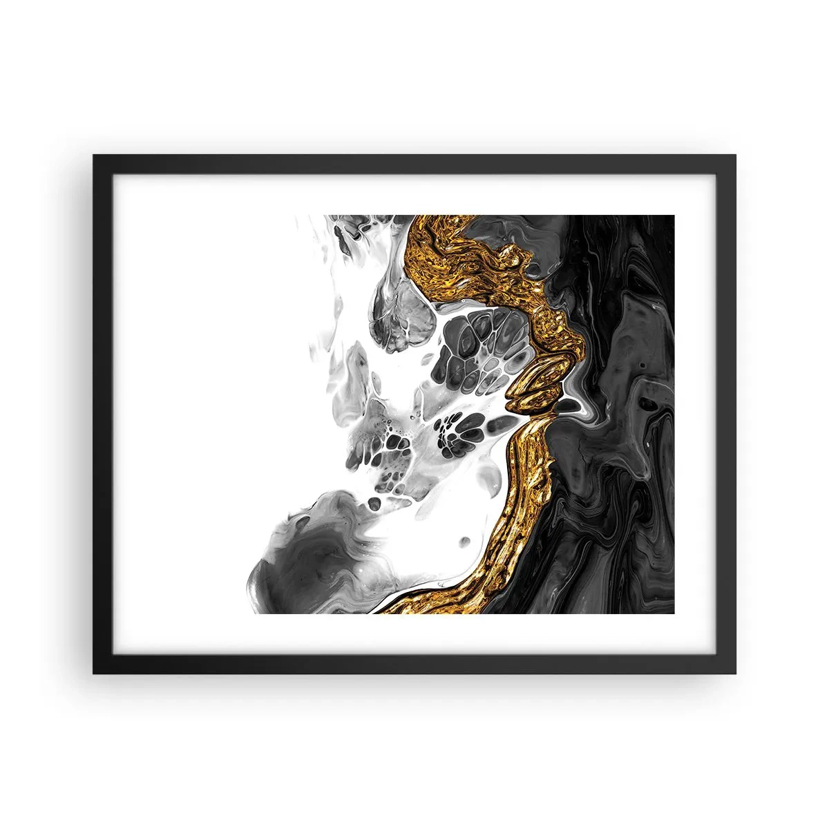 Plakat i sort ramme - Organisk sammensætning - 50x40 cm