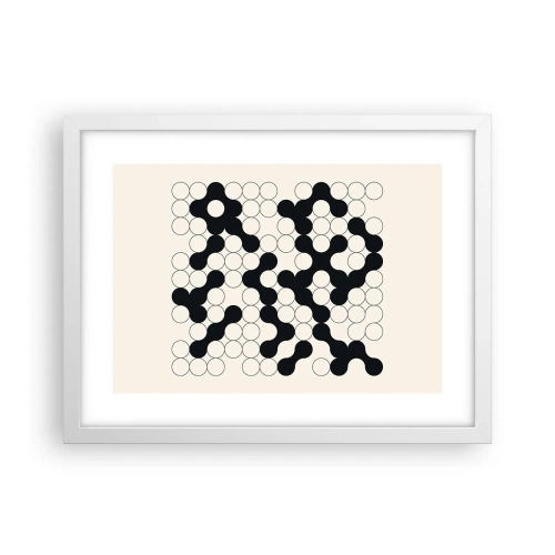 Plakat i hvid ramme - Kinesisk spil - variation - 40x30 cm