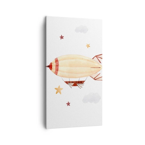 Lærredstryk - Billede på lærred - Et luftskib - 45x80 cm