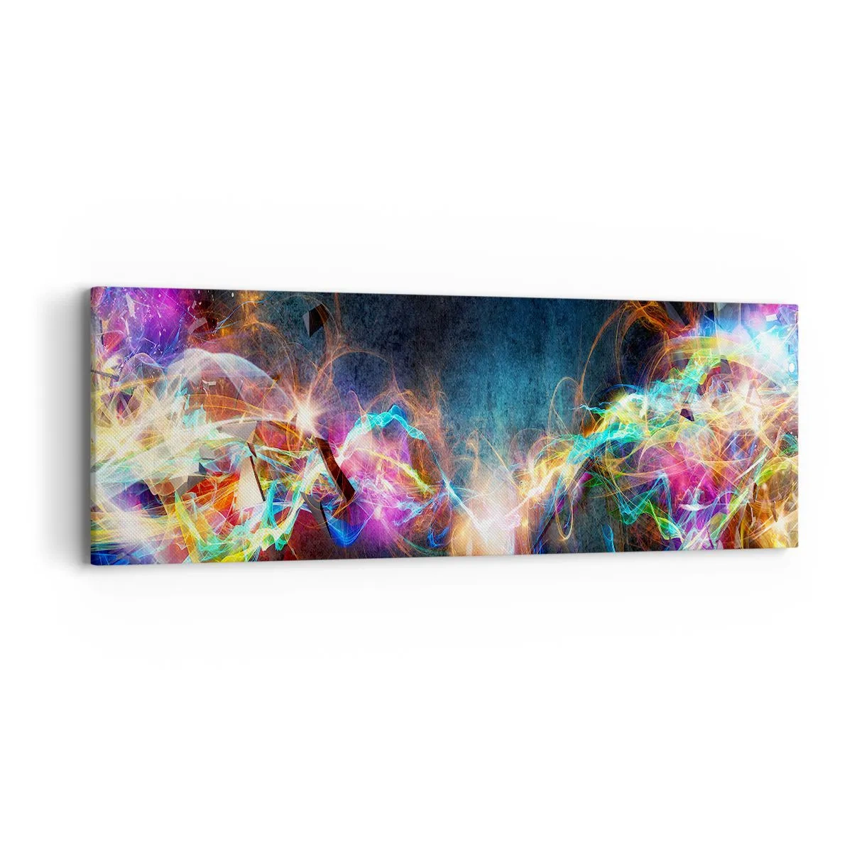 Lærredstryk - Billede på lærred - Glædeligt imod mørket - 90x30 cm