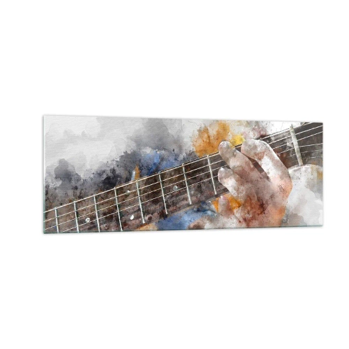 Billede på glas - Poesi mellem strengene - 140x50 cm