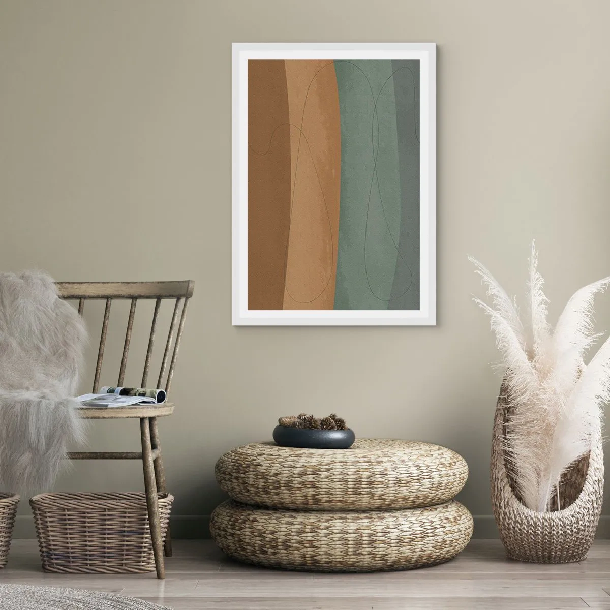 Plakat i hvid ramme - Vandret sammensætning - 50x70 cm