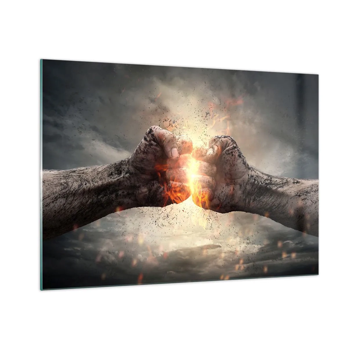 Billede på glas - Stå op til kamp - 100x70 cm