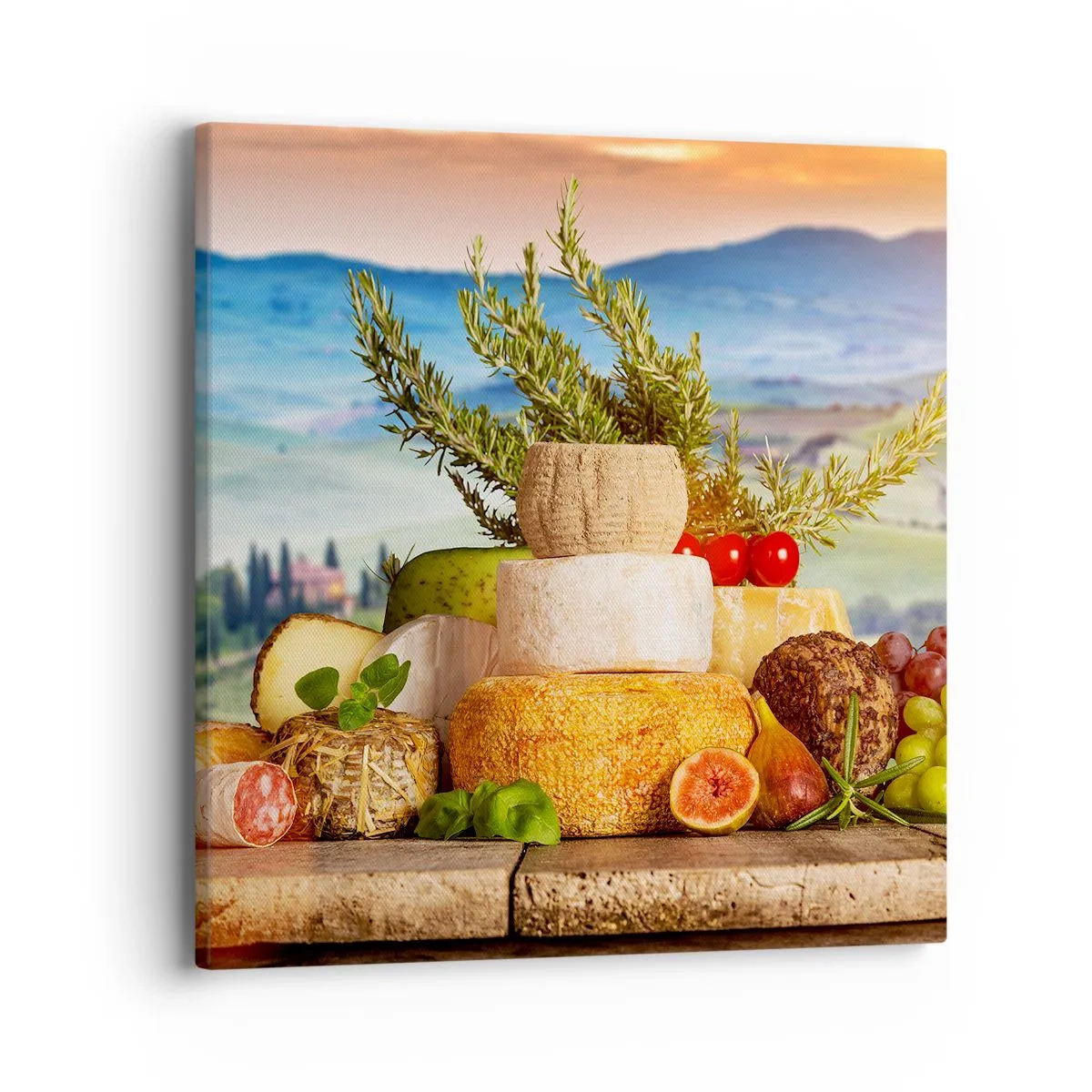 Lærredstryk - Billede på lærred - Italiensk livsglæde - 40x40 cm