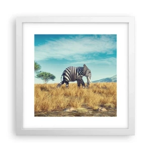 Plakat i hvid ramme - Grå er ikke længere på mode - 30x30 cm