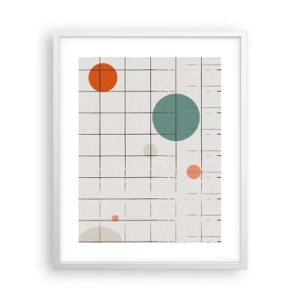 Plakat i hvid ramme - Fanget i en fælde. Os eller dem? - 40x50 cm