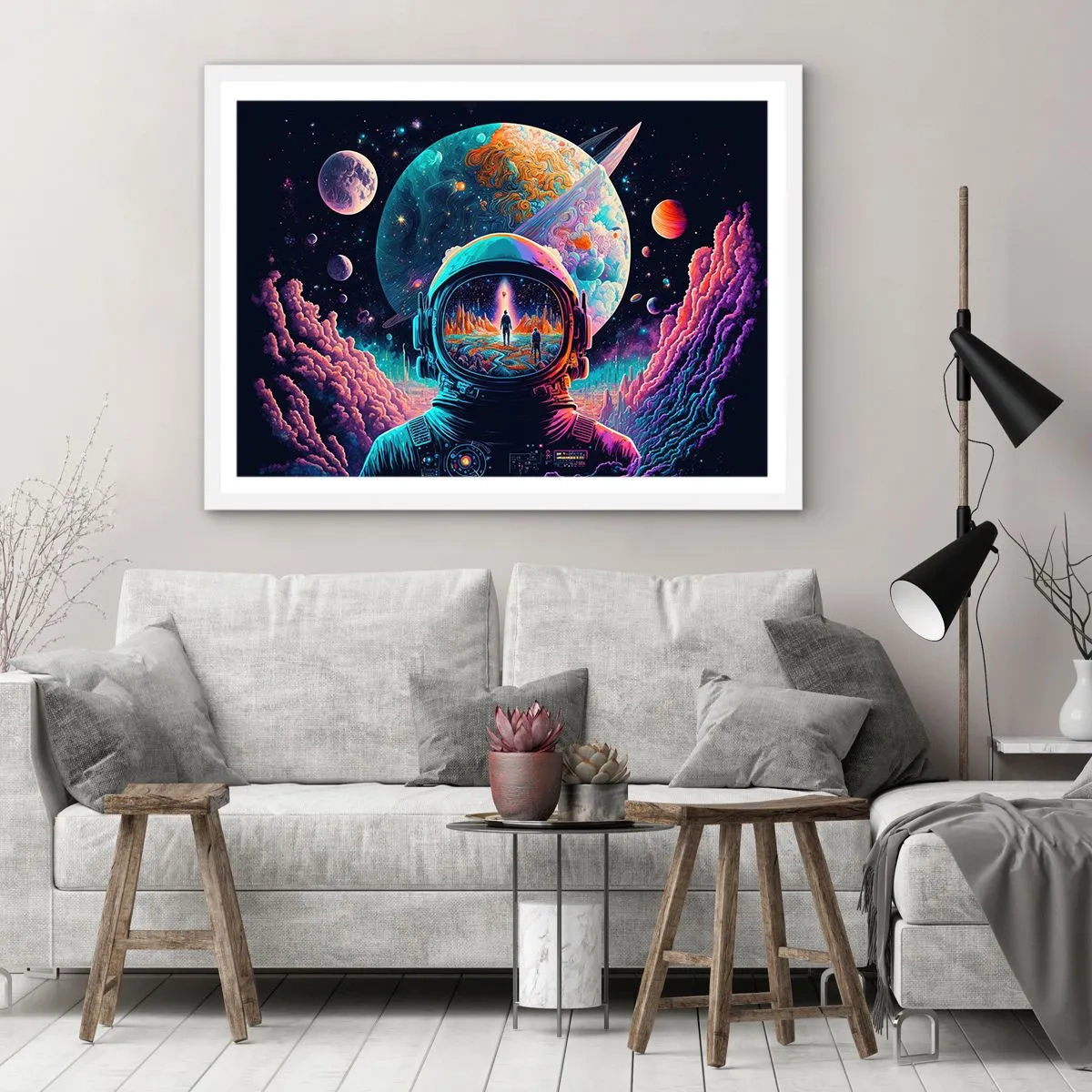 Plakat i hvid ramme - Filosoffer har aldrig drømt - 50x40 cm