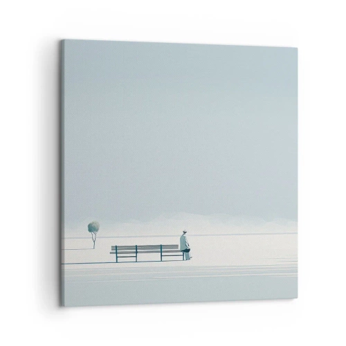 Lærredstryk - Billede på lærred - Ja, jeg venter. - 50x50 cm