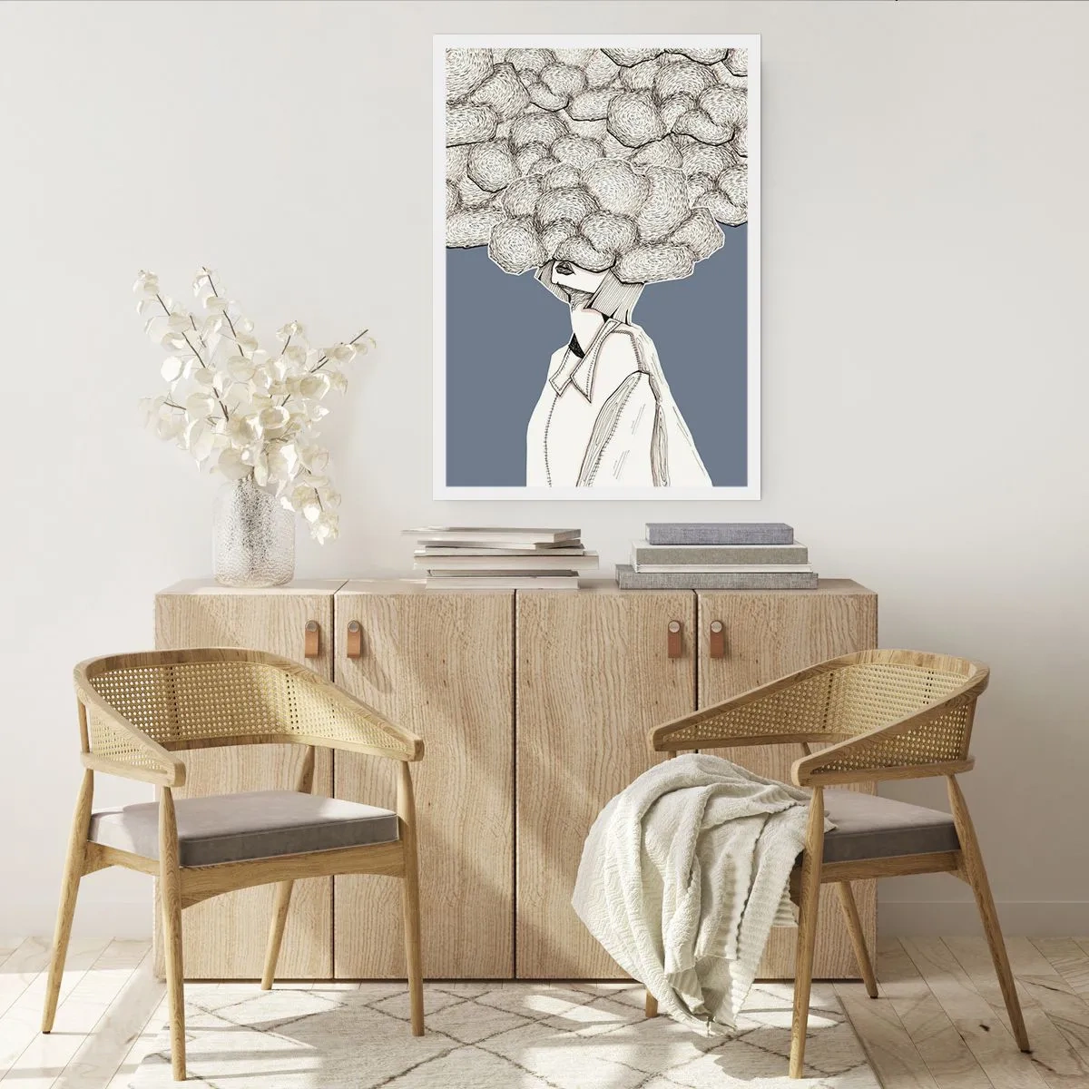 Plakat - Med hovedet i skyerne - 70x100 cm