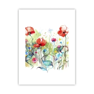 Plakat - En blomstrende eng i maj - 30x40 cm