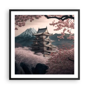 Plakat i sort ramme - Kirsebærblomsternes land - 60x60 cm