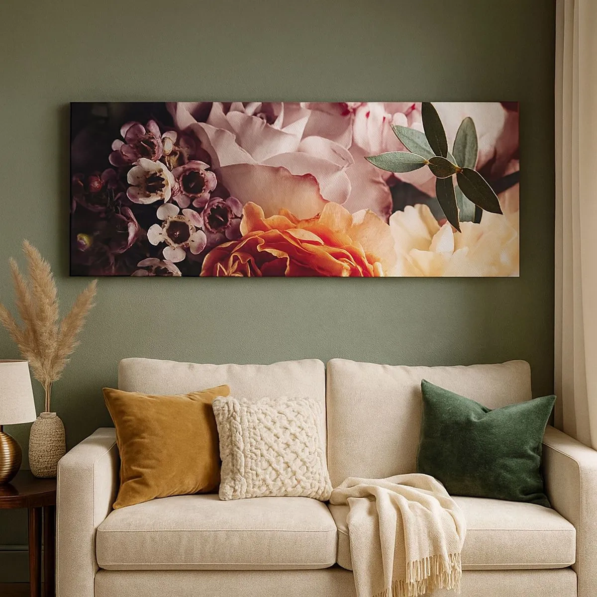 Lærredstryk - Billede på lærred - Indhyllet i skønhed - 100x40 cm