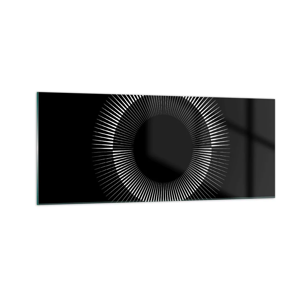 Billede på glas - Sort sol - 100x40 cm