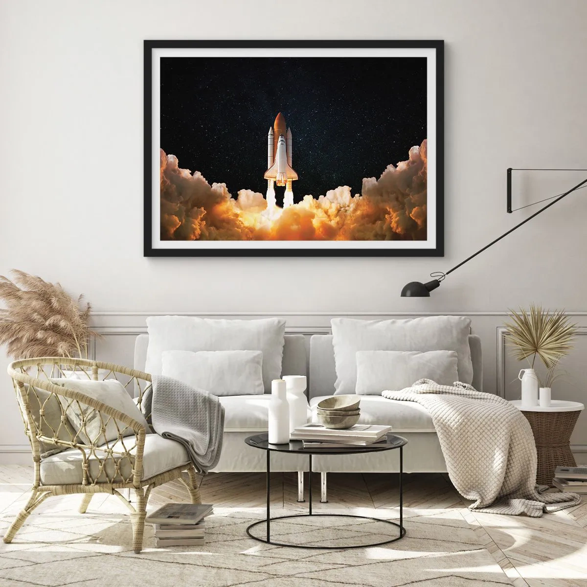 Plakat i sort ramme - Ad astra! - 91x61 cm