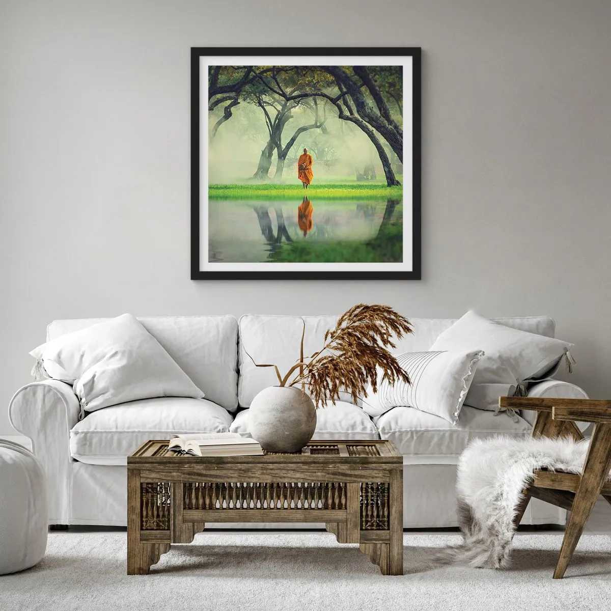 Plakat i sort ramme - På vej mod oplysning - 60x60 cm