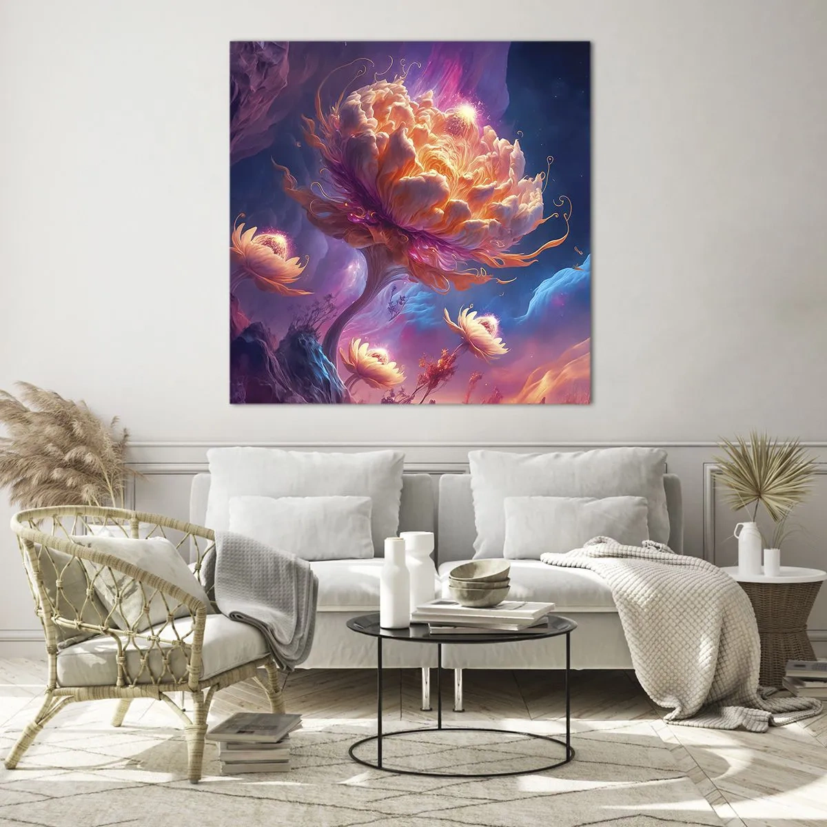 Billede på glas - En anden verden - 70x70 cm