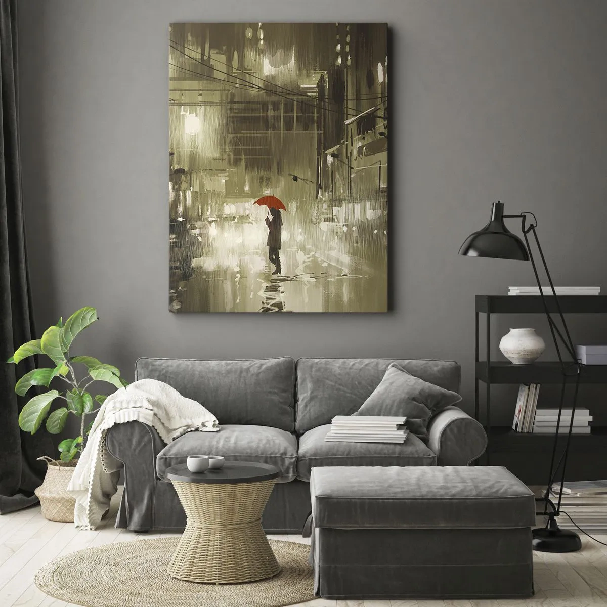 Lærredstryk - Billede på lærred - Alene, men ikke ensom - 70x100 cm