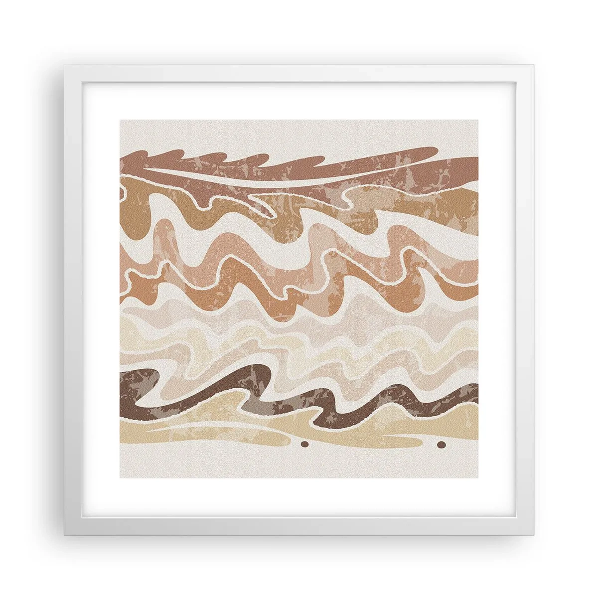 Plakat i hvid ramme - God energi - gode følelser - 40x40 cm