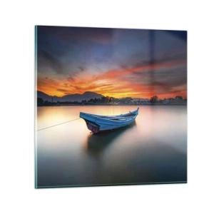 Billede på glas - En god nat er på vej - 70x70 cm