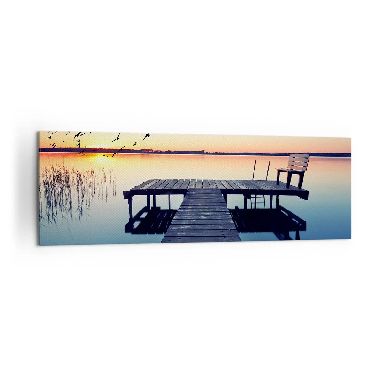 Lærredstryk - Billede på lærred - Det var en god dag - 160x50 cm