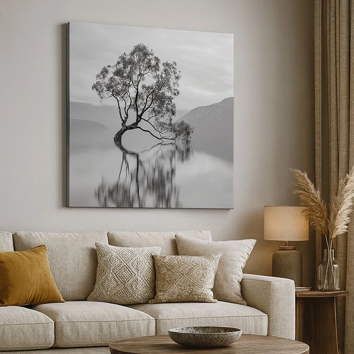 Lærredstryk - Billede på lærred - Der findes et land - 30x30 cm