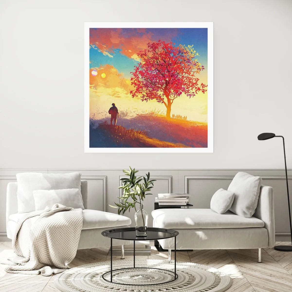 Plakat - Pilgrim på bestemmelsesstedet - 40x40 cm