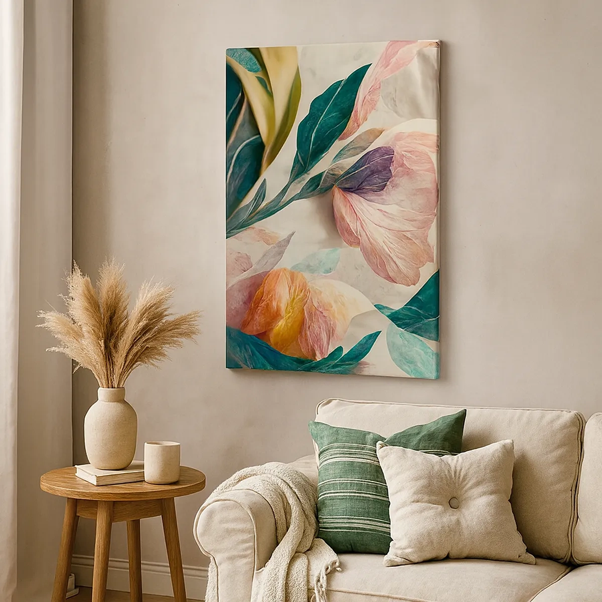 Lærredstryk - Billede på lærred - Blomster på de sydlige øer - 50x70 cm