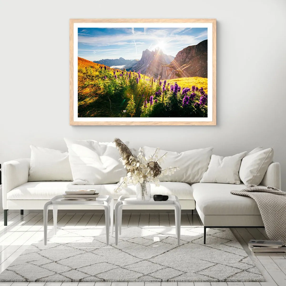 Plakat i ramme af lyst egetræ - Urternes hemmelige liv - 50x40 cm