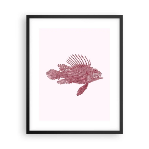 Plakat i sort ramme - En beboer i eksotiske farvande - 40x50 cm