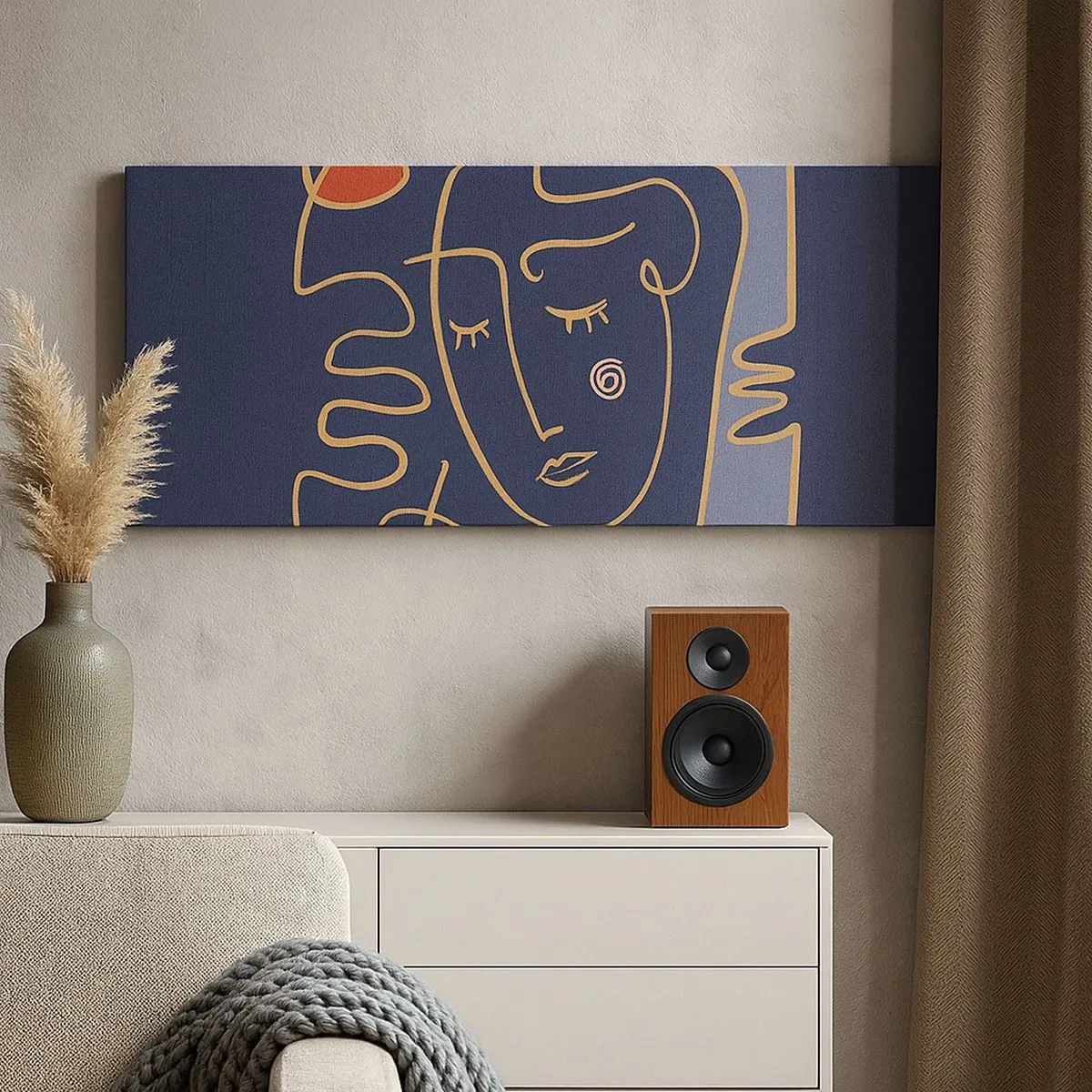 Lærredstryk - Billede på lærred - I drømmerier - 100x40 cm